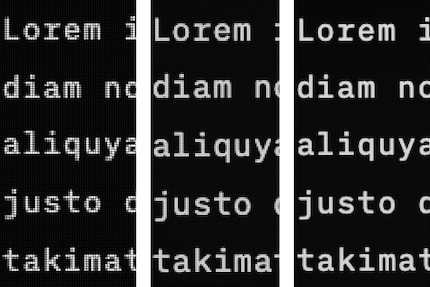 2560 × 1440 sur 27 pouces (gauche), 3840 × 2160 ou « 4K » (centre), 5120 × 2880 p ou « 5K » (droite).