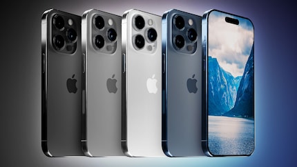 A mockup of the expected colours: space grey, titanium grey, silver and a dark shade of blue.