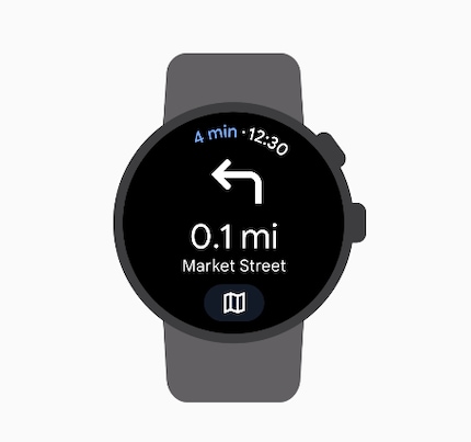 Google Maps geeft nu ook locaties en relevante informatie weer op de smartwatch.