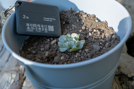 De Crucial X9 Pro is beschermd tegen stof.