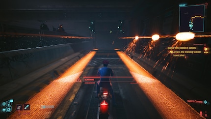 Dogtown is separated from the rest of Night City by a loading screen. This is concealed with a security scan when entering and leaving the district.
