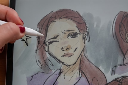 Variëren in lijndikte brengt veel meer leven in een tekening en maakt het interessanter.