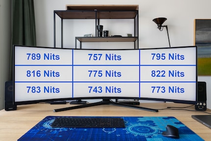 De verlichting van mijn testexemplaar is niet perfect homogeen, maar afgezien van professionele grafische toepassingen stoort me dat niet echt. Dit geldt ook voor het vuile schermeffect, dat je gemakkelijk kunt zien als je goed kijkt.