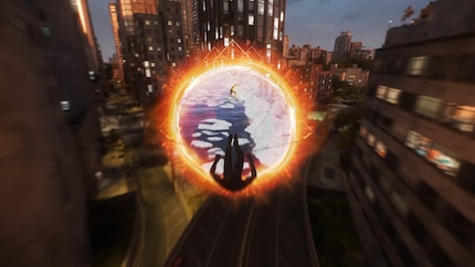 D’un saut, l’homme-araignée se téléporte hors de New York, dans un paysage arctique.