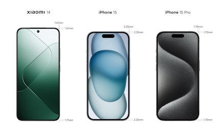 As is often the case with the iPhone: Xiaomi shows here that it has the thinner edges around the screen.