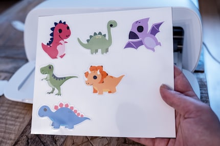 Zo ziet het afgewerkte stickerpapier eruit.