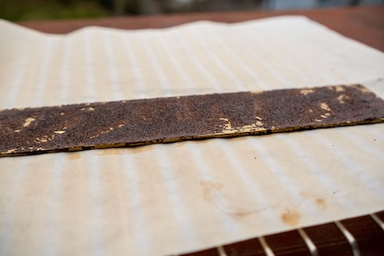 Die Paste ist beim Backen eingetrocknet.