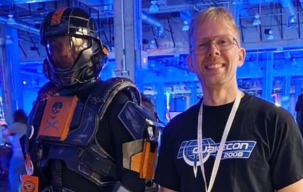 Hij was wel aanwezig op Quakecon, maar hij had niet zijn eigen spel bij zich.