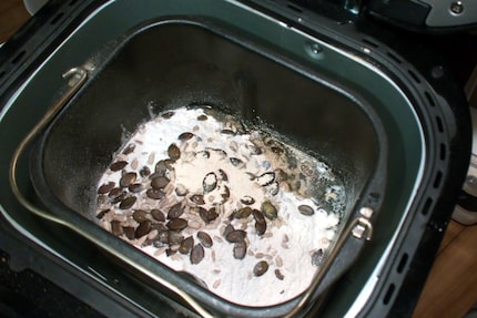 Vooruit: alle ingrediënten in de pan.
