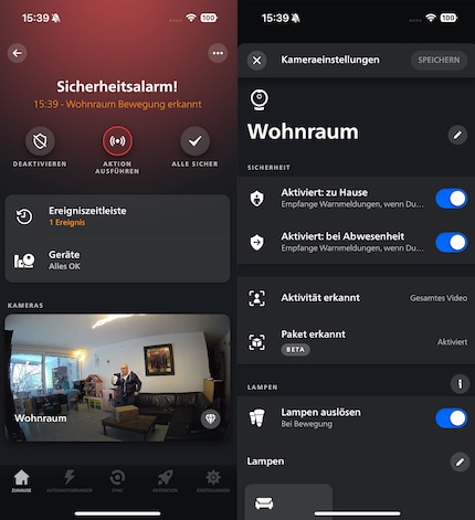 De app is overzichtelijk, ook al zijn er veel opties.
