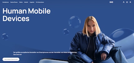 De nieuwe website van HMD.
