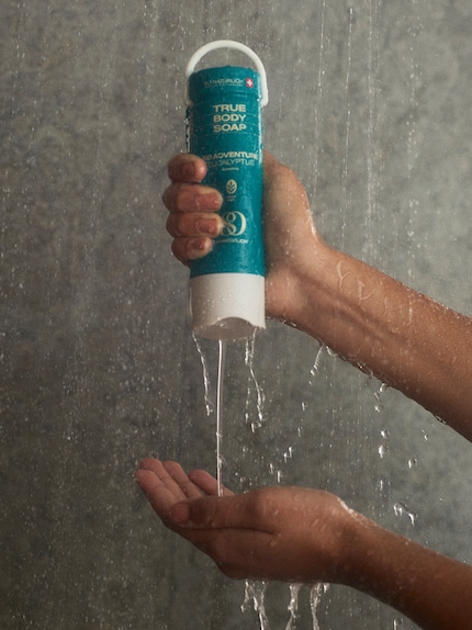 The True Body Soap’s design means you can hang it up in your shower.