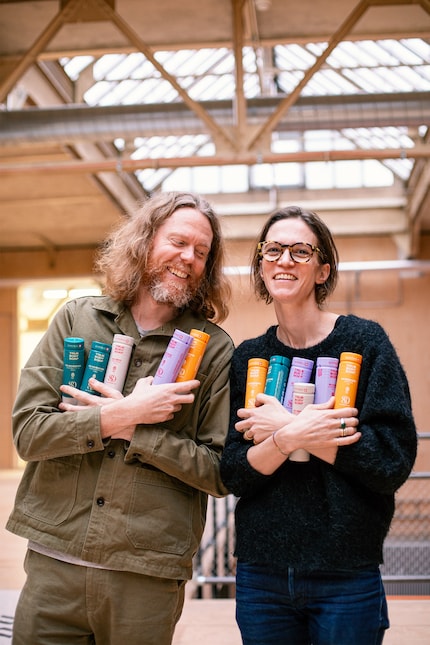 Johan Olzon and Hanna Olzon Åkerström, the couple behind the brand.