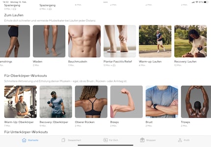 Die App bietet eine Vielzahl von Programmen für spezifische Anwendungen.