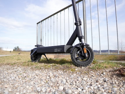 The VX4 has a higher ride height than most e-scooters.