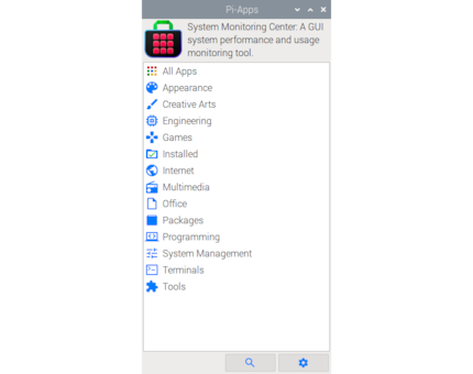 Pi-Apps heeft een overzichtelijk maar goed aanbod van apps die logisch zijn ingedeeld in verschillende categorieën.