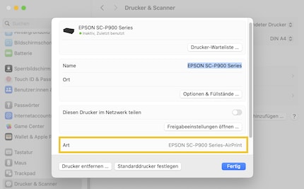 Opgelet, fout! Als je «AirPrint» op je printer ziet staan, installeer deze dan opnieuw.