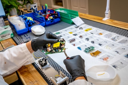 For the analysis, products are disassembled by the experts.