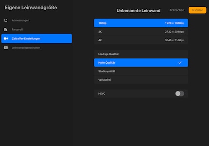 Procreate crée une vidéo de votre processus de peinture. Ici, vous pouvez régler la qualité de la vidéo