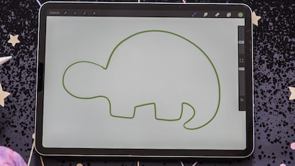 La forme de dino doit rester en place, n'hésitez pas à essayer plusieurs versions.