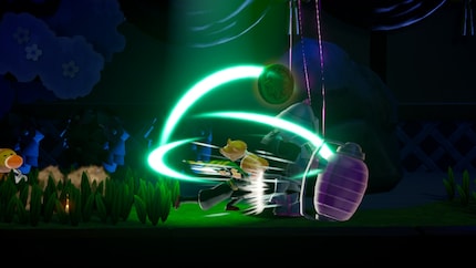 Ninja-Peach utilise des mouvements cool pour vaincre ses adversaires.