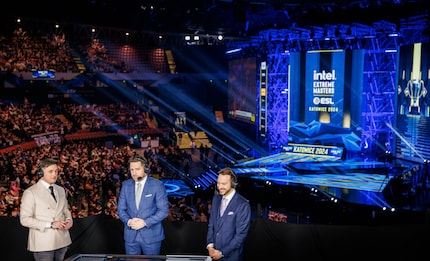 Mathieu als analist tijdens het IEM Katowice 2024.