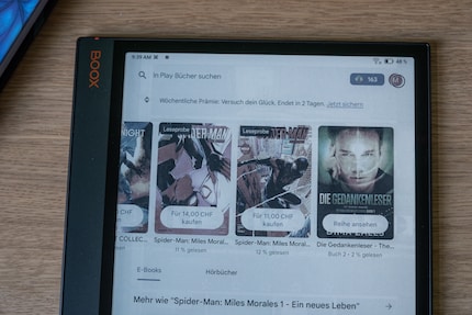 Ik gebruik Google Books en andere e-reader apps om mijn favoriete boeken te downloaden naar de Onyx Boox Note Air 3C.