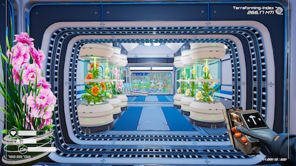 Flower tanks lining the corridors of my base make it look more inviting.