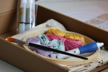 Apart from scissors and a pencil, everything you need is in here.