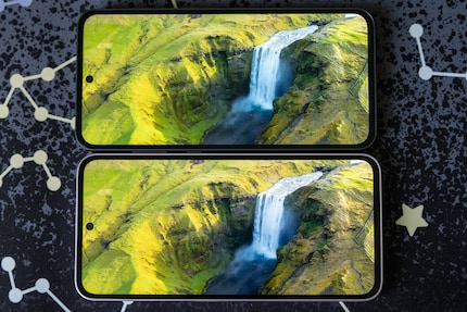 Ik zie geen verschil in het beeldscherm. De schermen laten heldere kleuren zien en zijn goed beschermd met Gorilla Glass Victus 2.