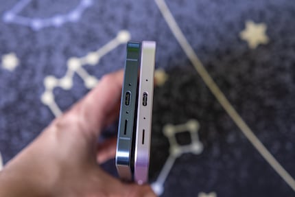 De USB-C poort staat een beetje scheef.