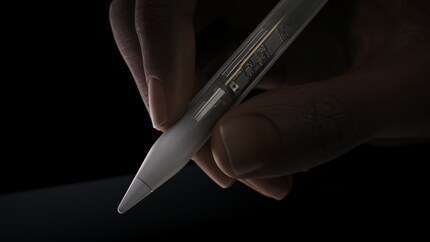 Der Apple Pencil Pro gibt haptisches Feedback.