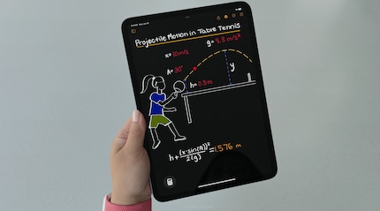 De rekenmachine app kan ook iets met schetsen.