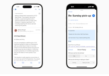 Automatisch gegenereerde reacties in apps zoals Mail zijn ontworpen om tijd te besparen.