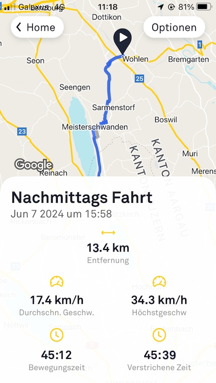Ein bisschen Feldweg, ein Stück durch den Wald und nur wenig Strasse auf dem Weg zum Ziel.