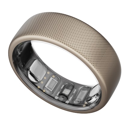 Titanium alloy on the outside, sensors for tracking on the inside.