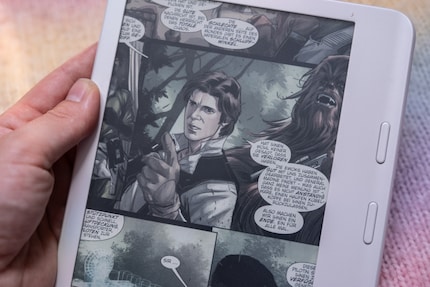 De kleuren van een e-ink tablet zijn wat doffer dan die van tablets met LCD of OLED.