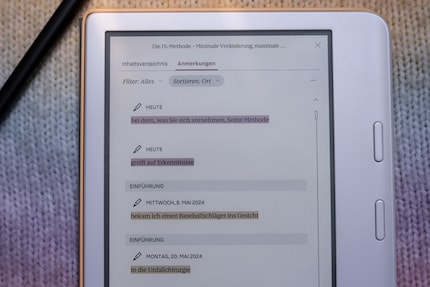 In het e-boek vind ik een praktisch overzicht van alle aantekeningen.