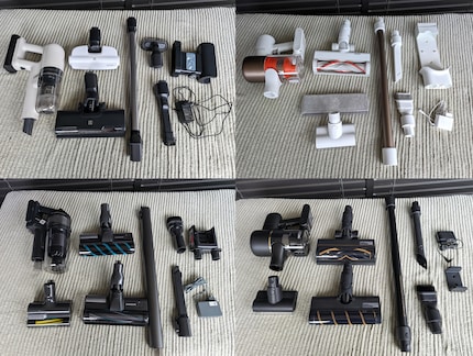 Electrolux, Samsung, Xiaomi, Dreame (from top left to bottom right).
