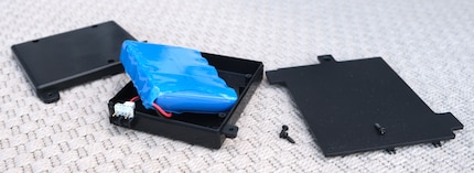 The battery is easy to remove and replace.