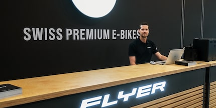 Head of Marketing Marco Alessandri at the Flyer stand at this year's Eurobike in Frankfurt.
