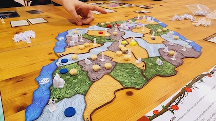 Das Spielfeld von «Spirit Island» hat eine gute Qualität. Die Figuren sind jedoch etwas filigran.