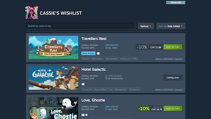 Met 92 titels is mijn verlanglijstje op Steam onaangenaam lang.
