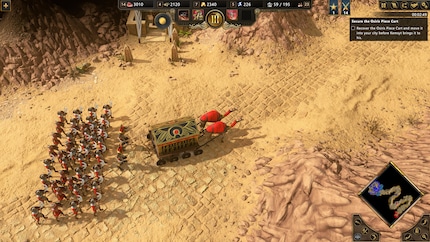 In one mission, I have to capture a wagon with divine remains and then escort it to my city. If I lose the relic, it moves in the other direction again.