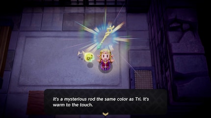 L’arme principale de Zelda dans le jeu : une baguette magique.
