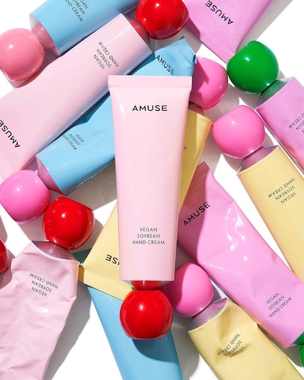 Farbkombis kann Amuse: die Vegan Soy Bean Handcreams.