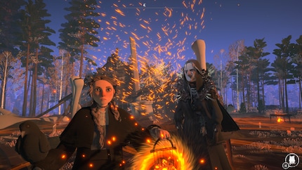 Old witch Baba Yaga looks over my shoulder during the house revival ritual.