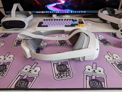 De Pico 4 Ultra heeft geen extra hoofdband nodig om goed te passen. Na een uur wordt zelfs deze headset echter oncomfortabel.
