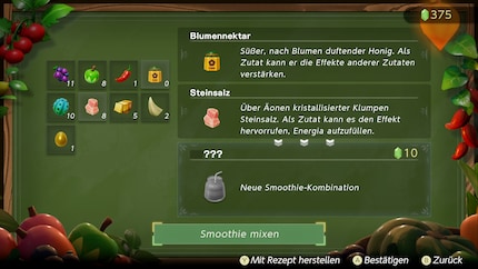Aux stands de smoothies, je mélange des boissons avec des ingrédients.