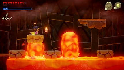 Certains passages des donjons seront joués en perspective latérale 2D. Et oui, Zelda peut aussi sauter!